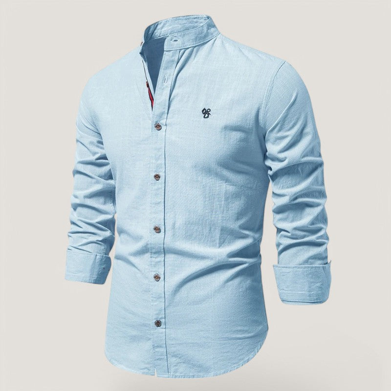 Herre Chemise Langærmet Letvægtsstof 4