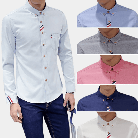 Herre Chemise Langærmet Med Elegant Design 7
