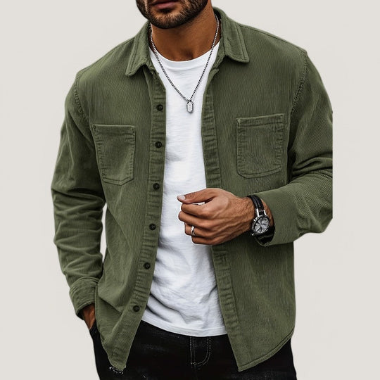 Herre Chemise Veste i Cordon Velour til Efterår 1