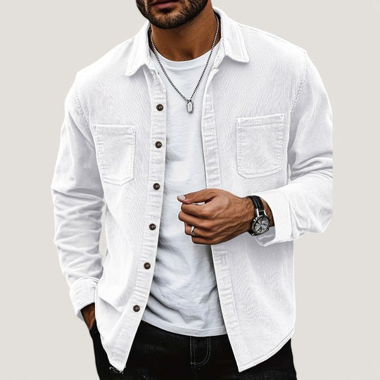 Herre Chemise Veste i Cordon Velour til Efterår 5