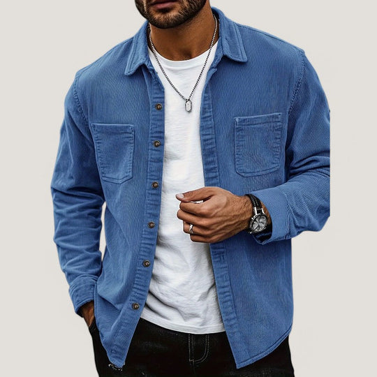 Herre Chemise Veste i Cordon Velour til Efterår 7