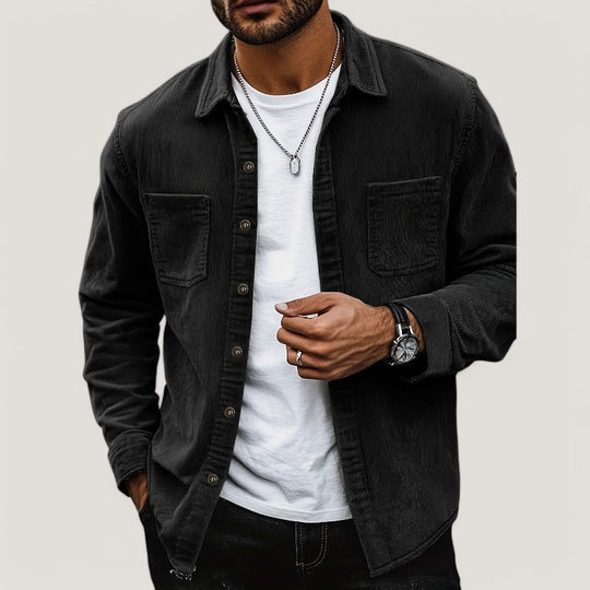 Herre Chemise Veste i Cordon Velour til Efterår 8