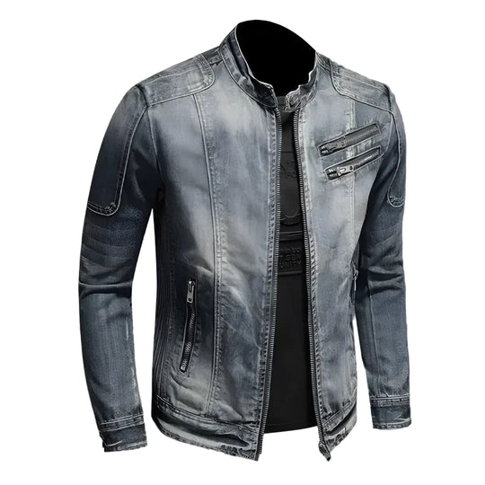 Herre Denim Jakke til Vinter med Moderne Design 0
