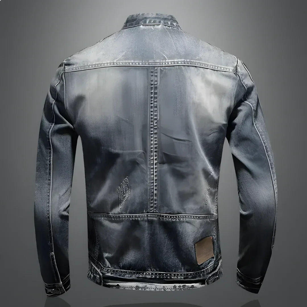 Herre Denim Jakke til Vinter med Moderne Design 1