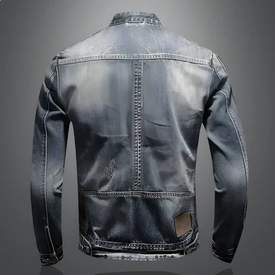 Herre Denim Jakke til Vinter med Moderne Design 1