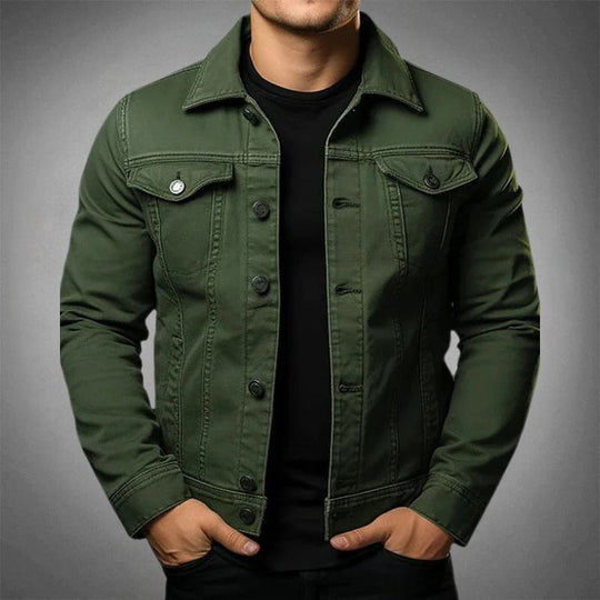 Herre Denimjakke Moderne Stil 4