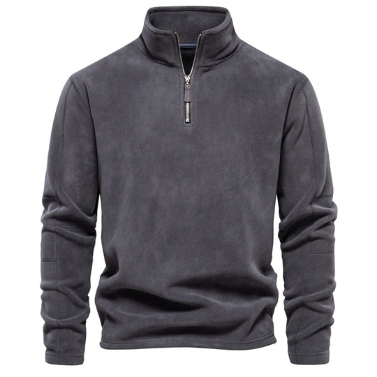 Herre Fleecejakke Pullover Design Lynlås Fleece 0