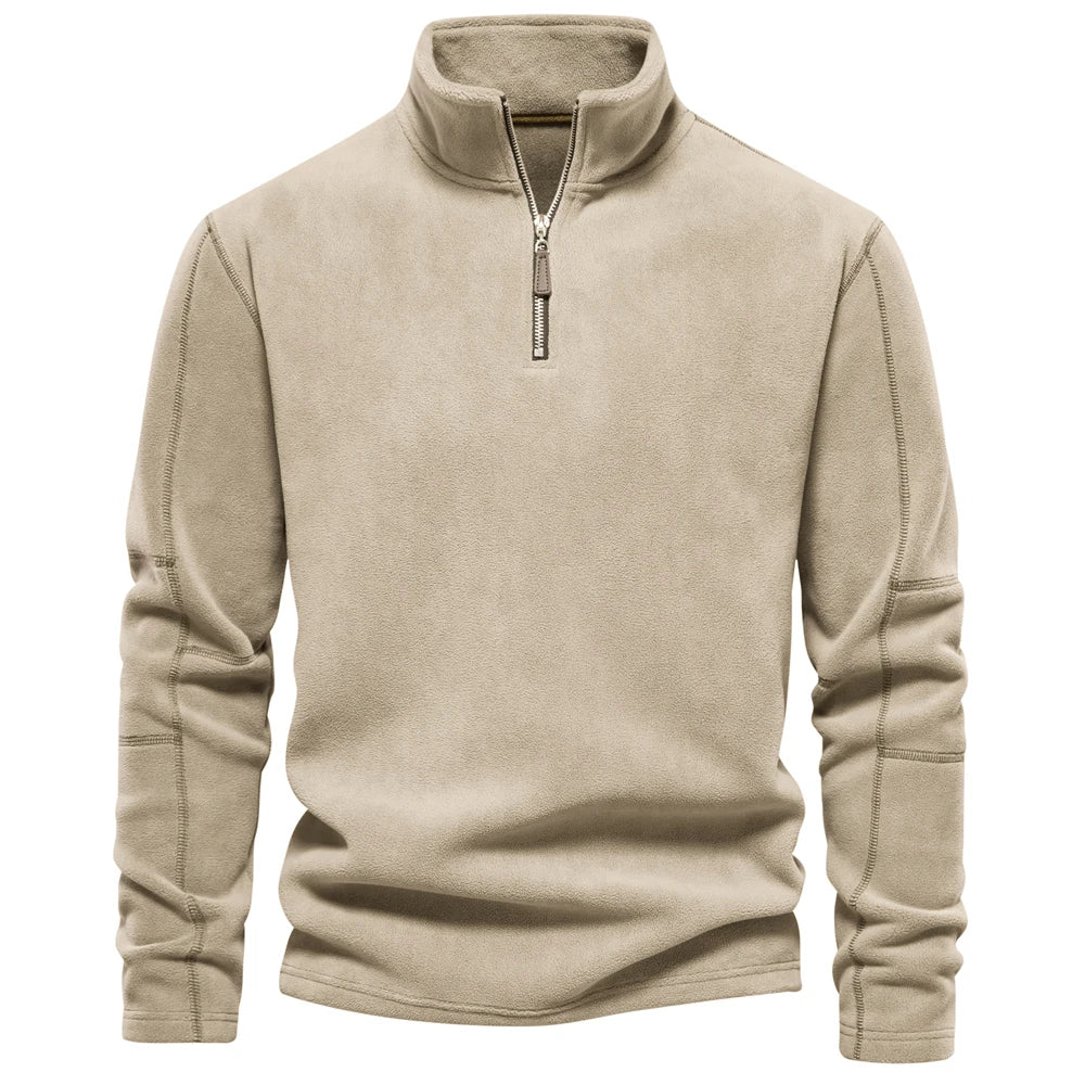 Herre Fleecejakke Pullover Design Lynlås Fleece 6