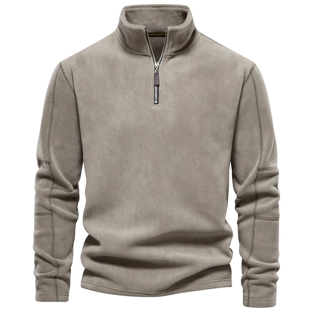 Herre Fleecejakke Pullover Design Lynlås Fleece 7
