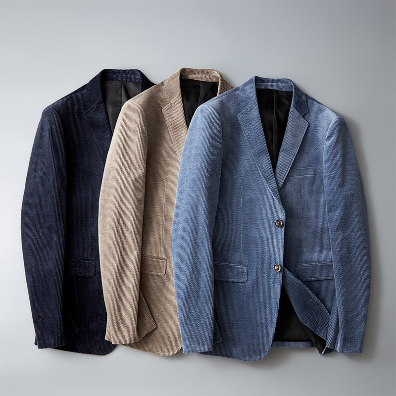 Herre Fløjlsblazer Klassisk Stil 1