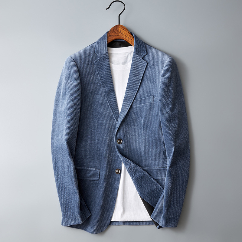 Herre Fløjlsblazer Klassisk Stil 7