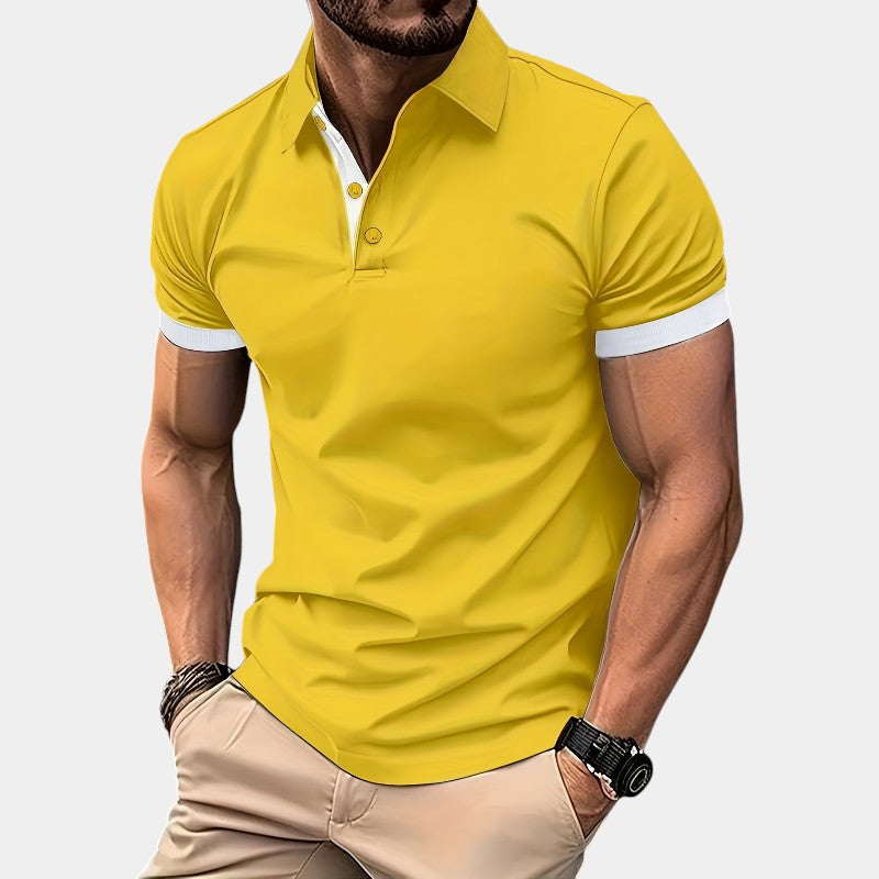 Herre Golf Skjorte Åndbar Justeret Polyester 2