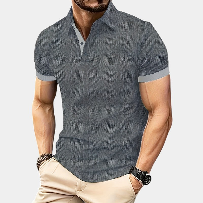 Herre Golf Skjorte Åndbar Justeret Polyester 7