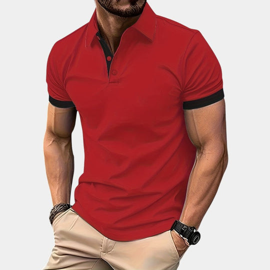 Herre Golf Skjorte Åndbar Justeret Polyester 8