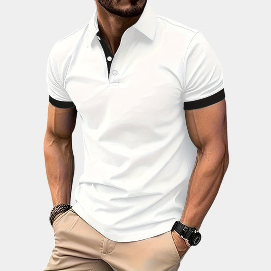 Herre Golf Skjorte Åndbar Justeret Polyester 9