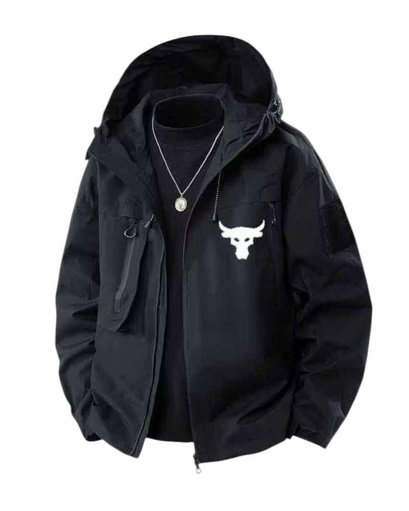 Herre Hættejakke Vindtæt Urban Stil Moderne Silhuet 0