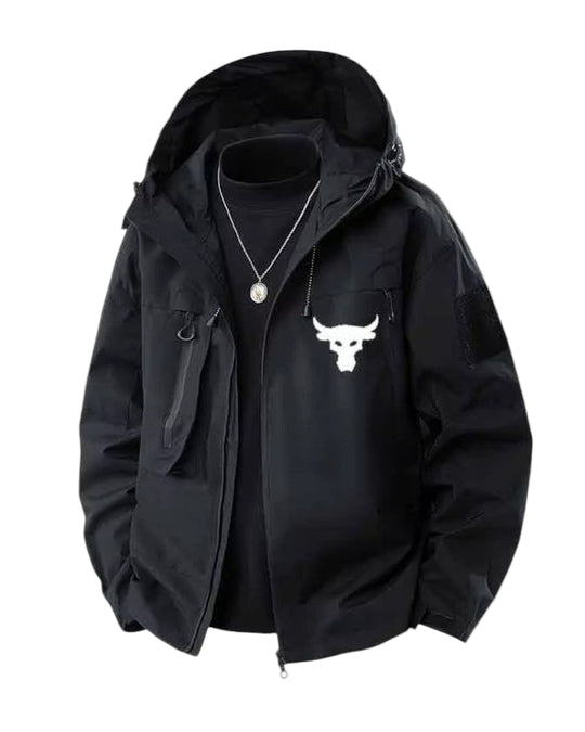 Herre Hættejakke Vindtæt Urban Stil Moderne Silhuet 0