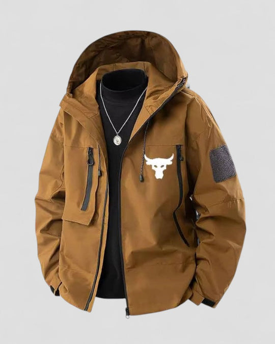 Herre Hættejakke Vindtæt Urban Stil Moderne Silhuet 1