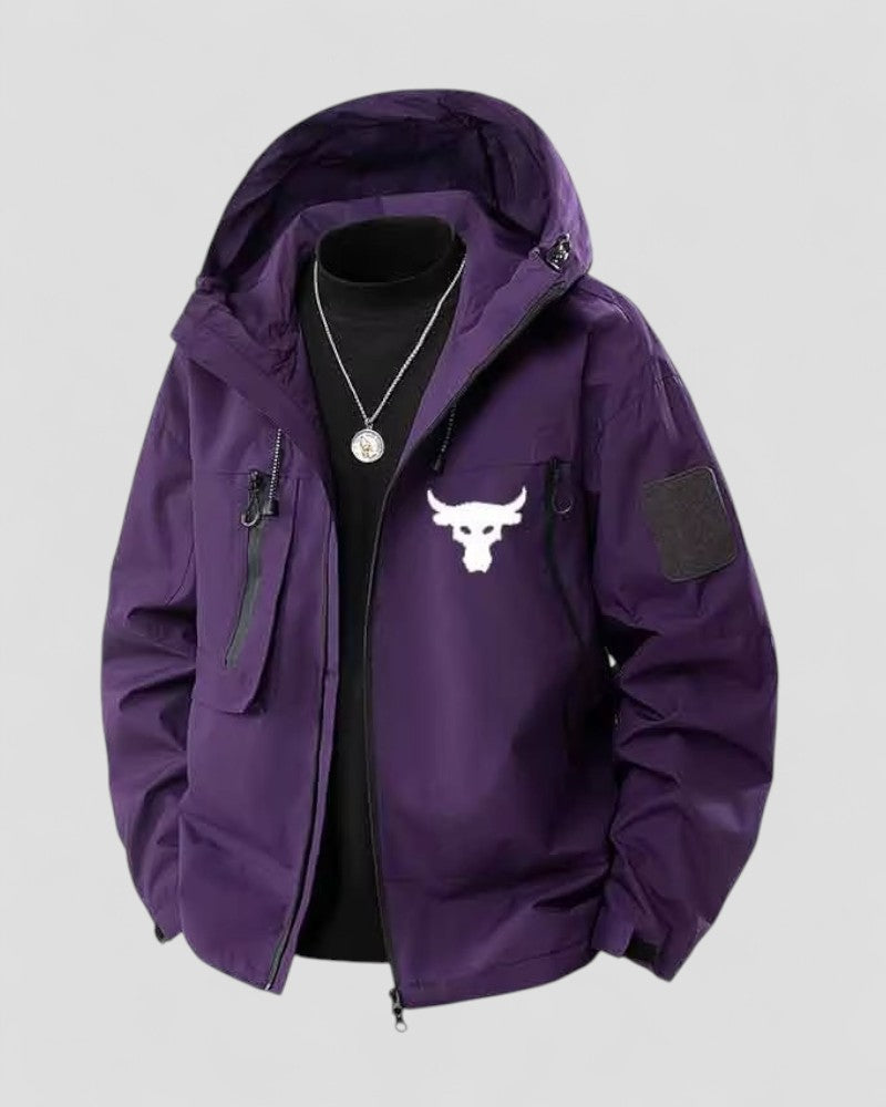 Herre Hættejakke Vindtæt Urban Stil Moderne Silhuet 3