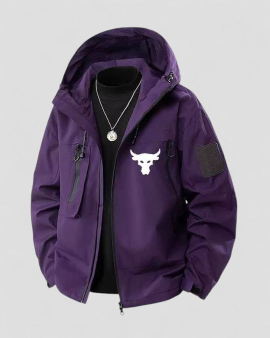 Herre Hættejakke Vindtæt Urban Stil Moderne Silhuet 3