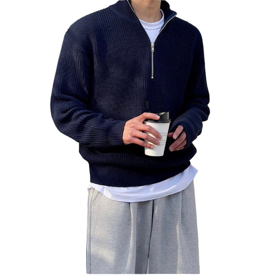 Herre Halvtrukket Sweater Tidløs Design 0