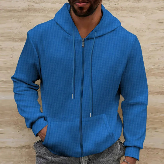 Herre Hooded Jakke - Regular Fit - Waffle Tekstur 2