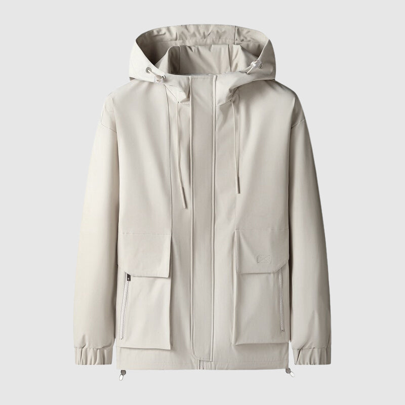 Herre Hooded Jakke Vandafvisende Med Lynlås 2
