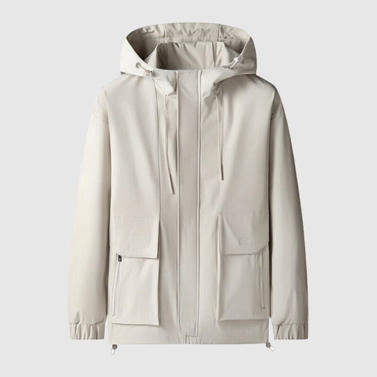 Herre Hooded Jakke Vandafvisende Med Lynlås 2
