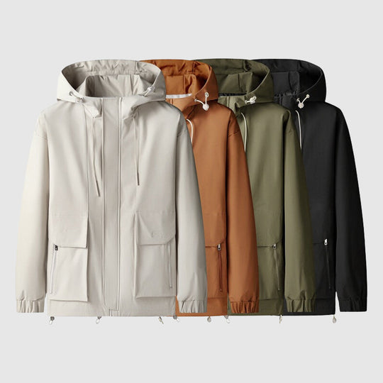 Herre Hooded Jakke Vandafvisende Med Lynlås 7