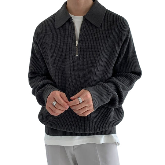 Herre Hoodie med Lynlås Klassisk Stil 0