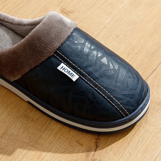 Herre Indendørs Sko Slip-On med Blødt Foder og Skridsikker Sål 4