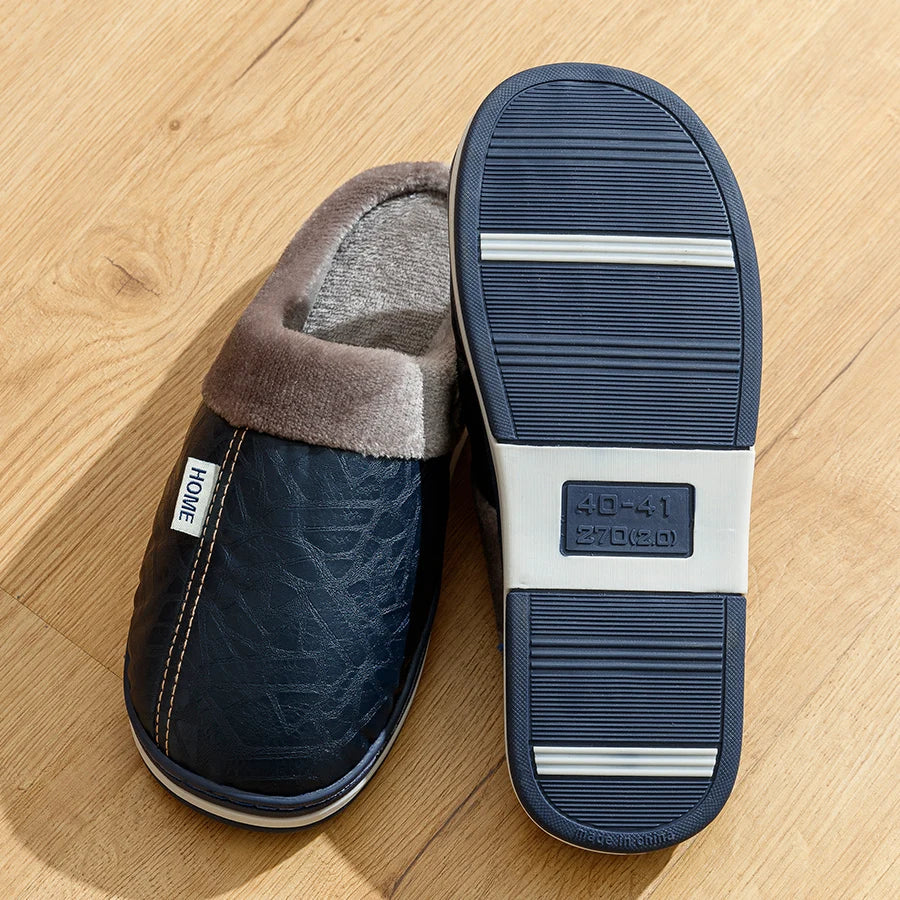 Herre Indendørs Sko Slip-On med Blødt Foder og Skridsikker Sål 5