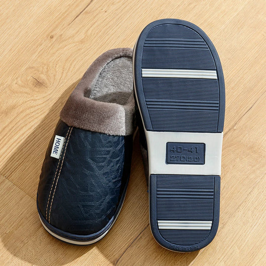 Herre Indendørs Sko Slip-On med Blødt Foder og Skridsikker Sål 5