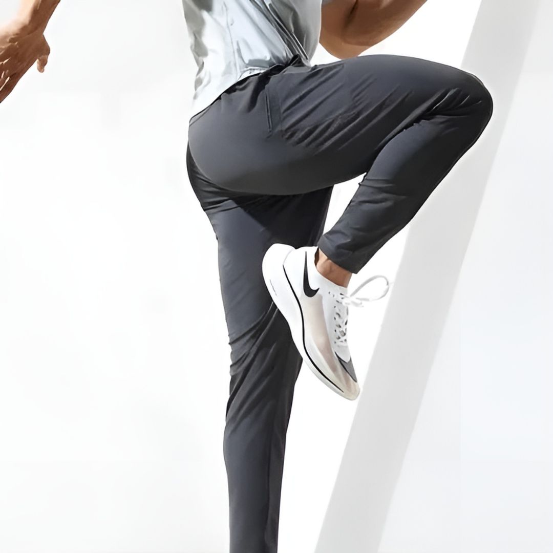 Herre Joggingbukser Tapered Fit Fugttransporterende Materiale 2