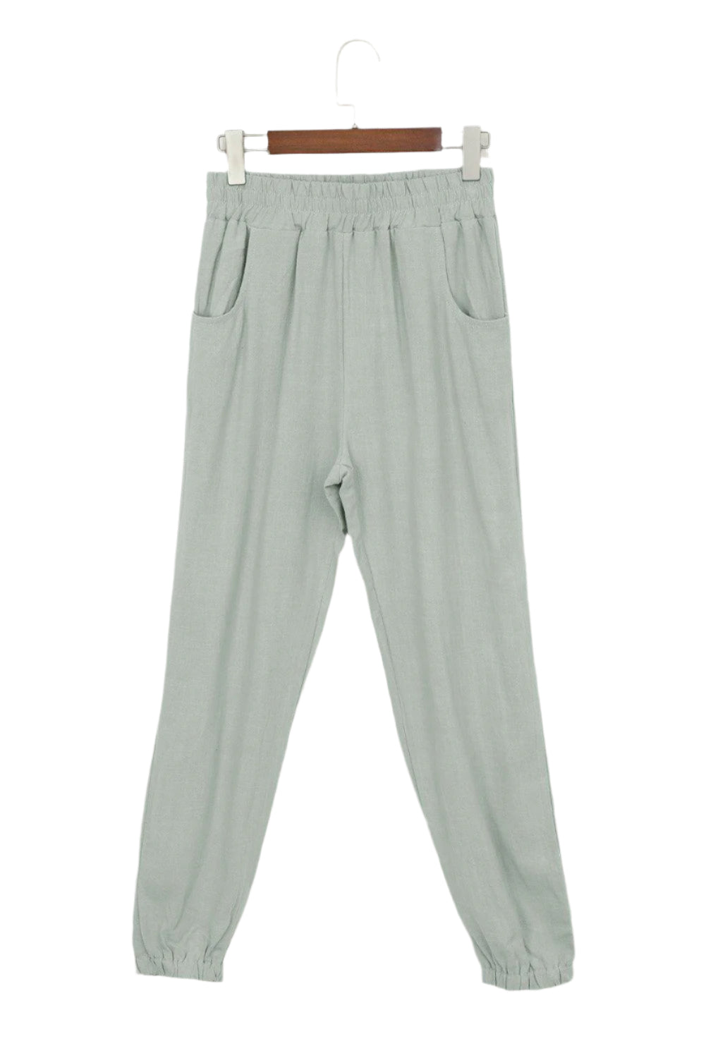 Herre Joggingbukser med Elastisk Talje og Lommer i Polyester og Spandex 0
