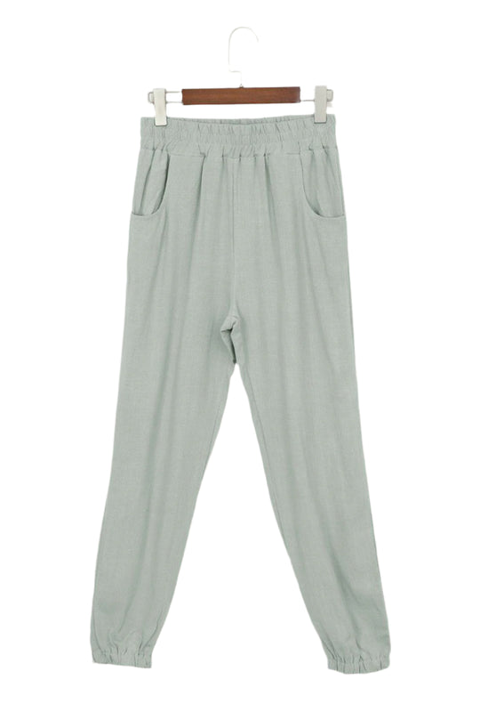 Herre Joggingbukser med Elastisk Talje og Lommer i Polyester og Spandex 0
