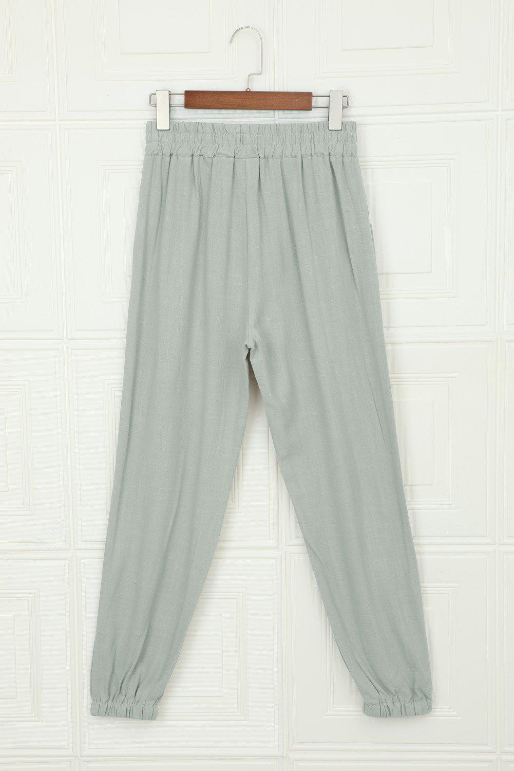 Herre Joggingbukser med Elastisk Talje og Lommer i Polyester og Spandex 7