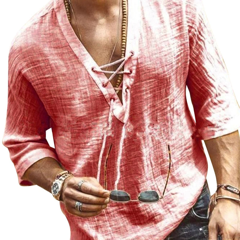 Herre Katoenen Bluse Afsnit Design 3