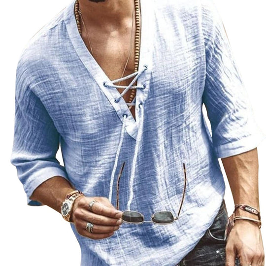 Herre Katoenen Bluse Afsnit Design 5