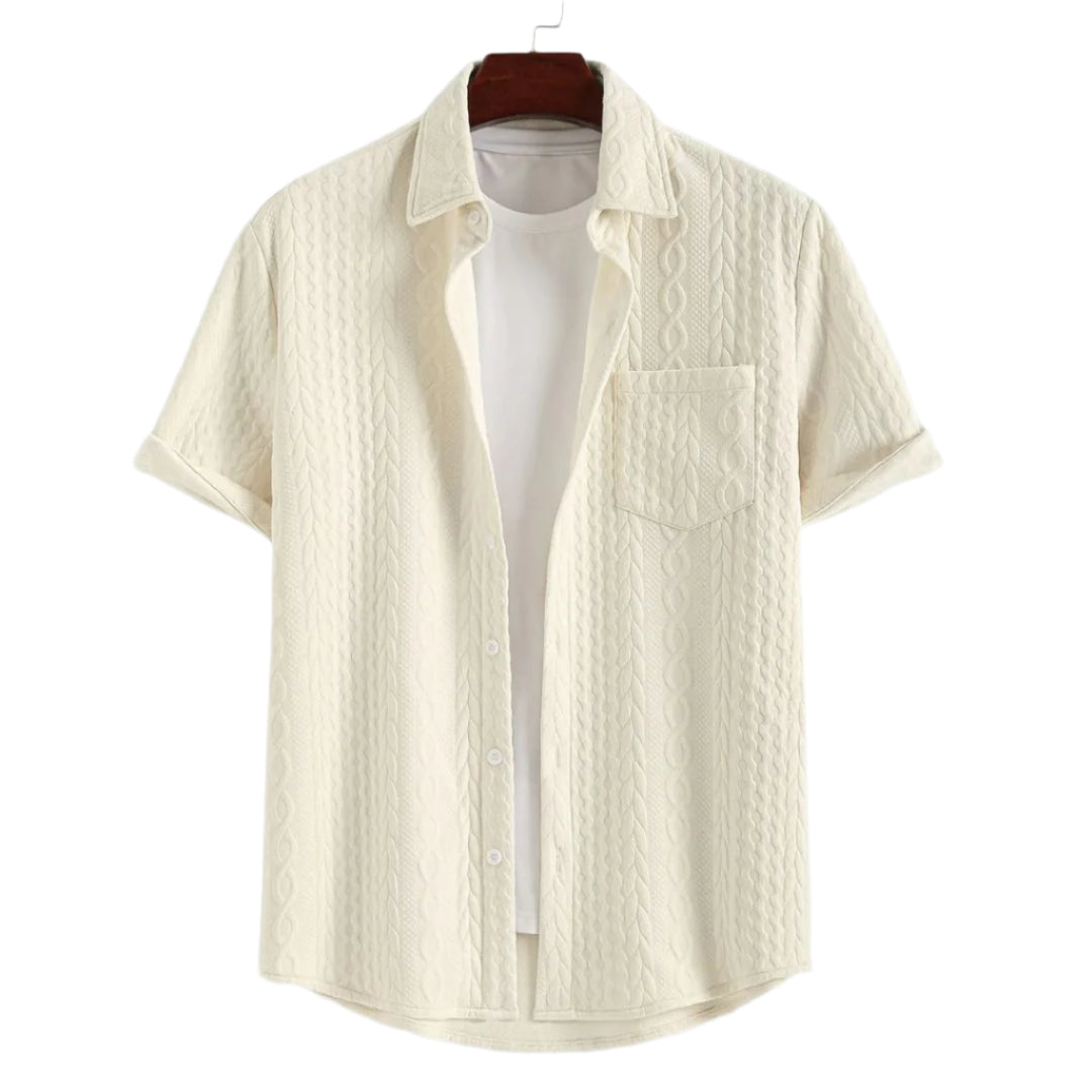 Herre Knitted Shirt Komfortabel Design 0