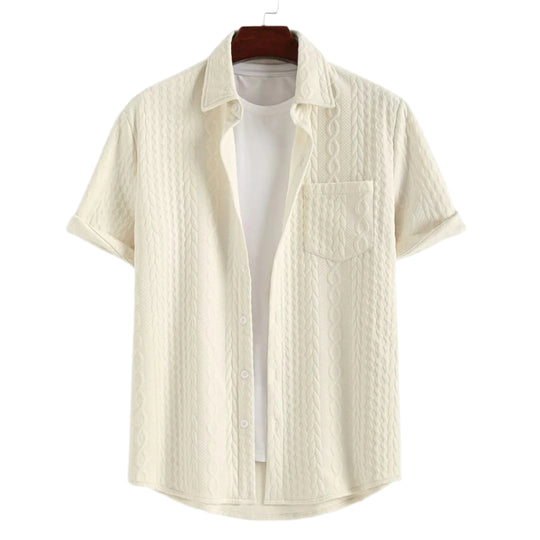 Herre Knitted Shirt Komfortabel Design 0