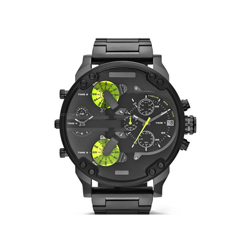 Herre Kronograf Ur i Rustfrit Stål 0