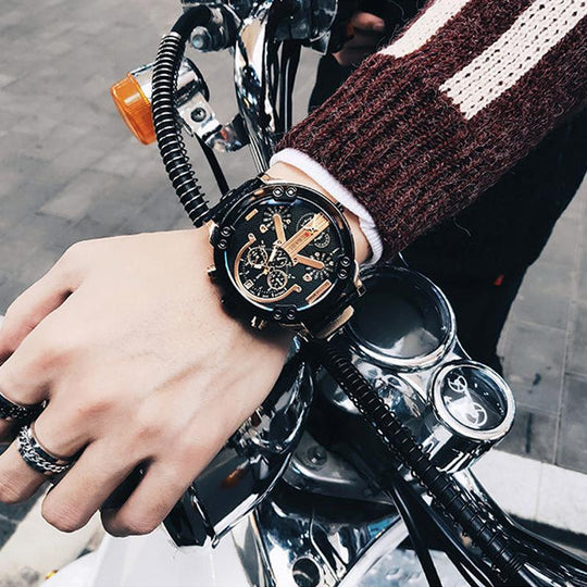 Herre Kronograf Ur i Rustfrit Stål 8