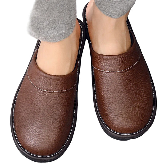 Herre Læder Hjemmesko Komfortabel Stil 0