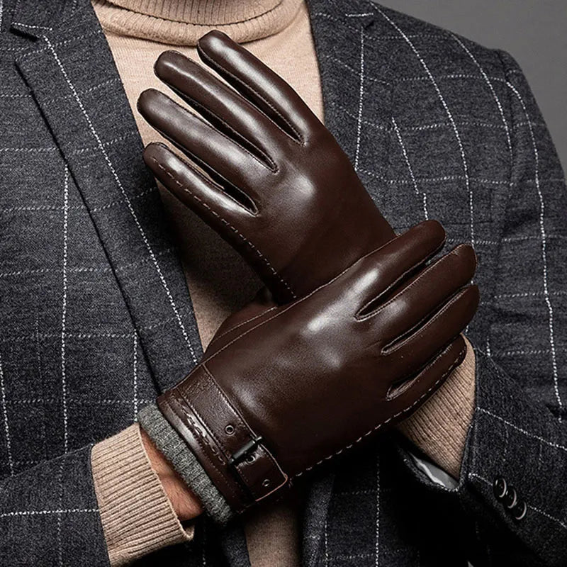 Herre Læderhandsker med Cashmere Foring 1