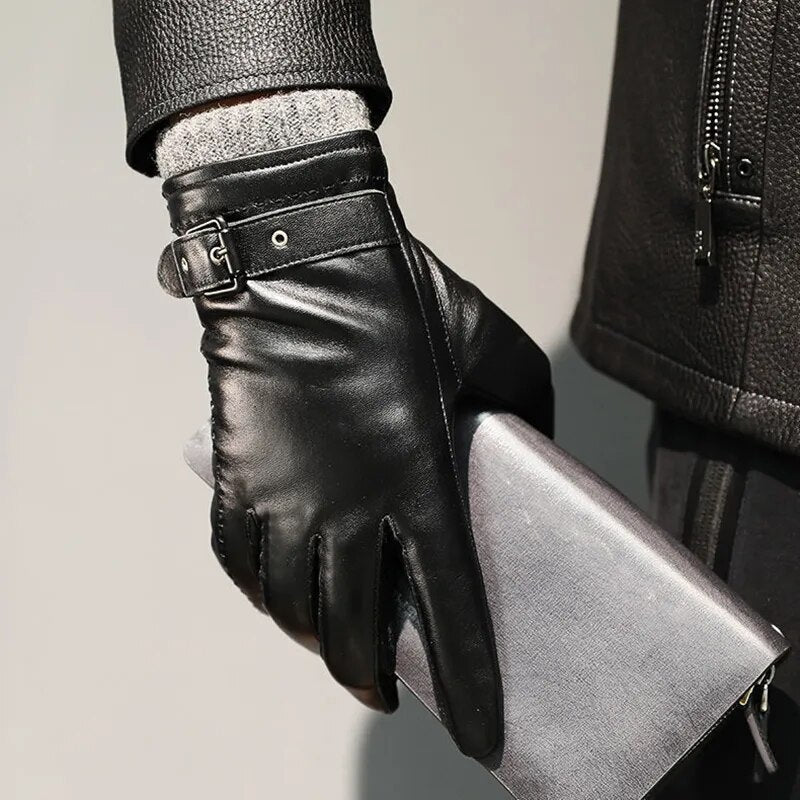 Herre Læderhandsker med Cashmere Foring 2