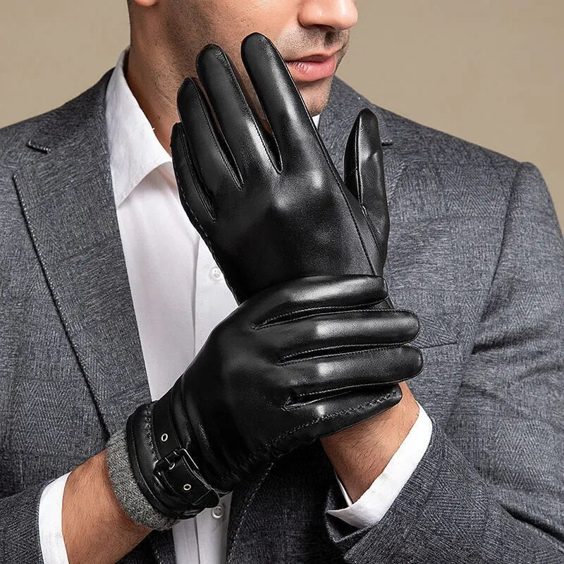 Herre Læderhandsker med Cashmere Foring 3