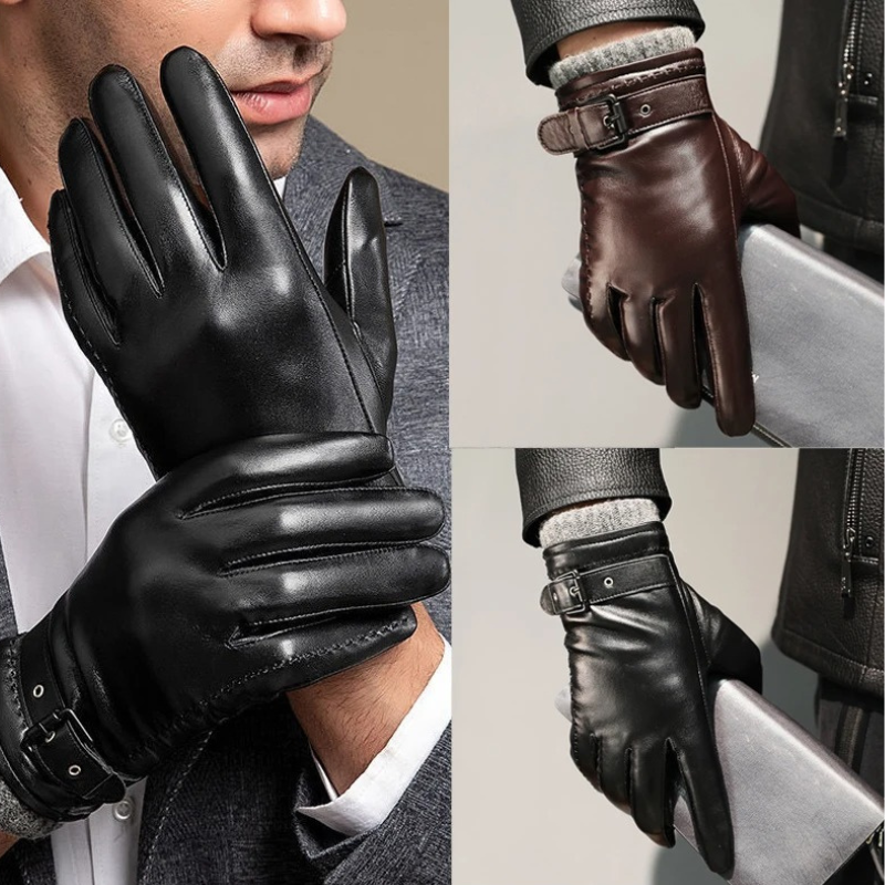 Herre Læderhandsker med Cashmere Foring 4