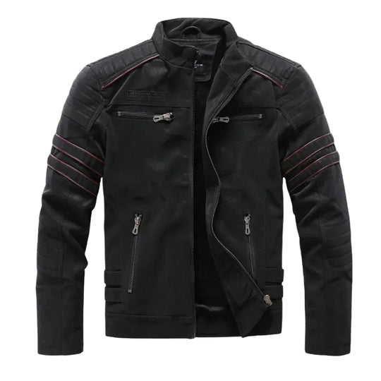 Herre Læderjakke Torino Vintage-Inspireret Regular Fit 0