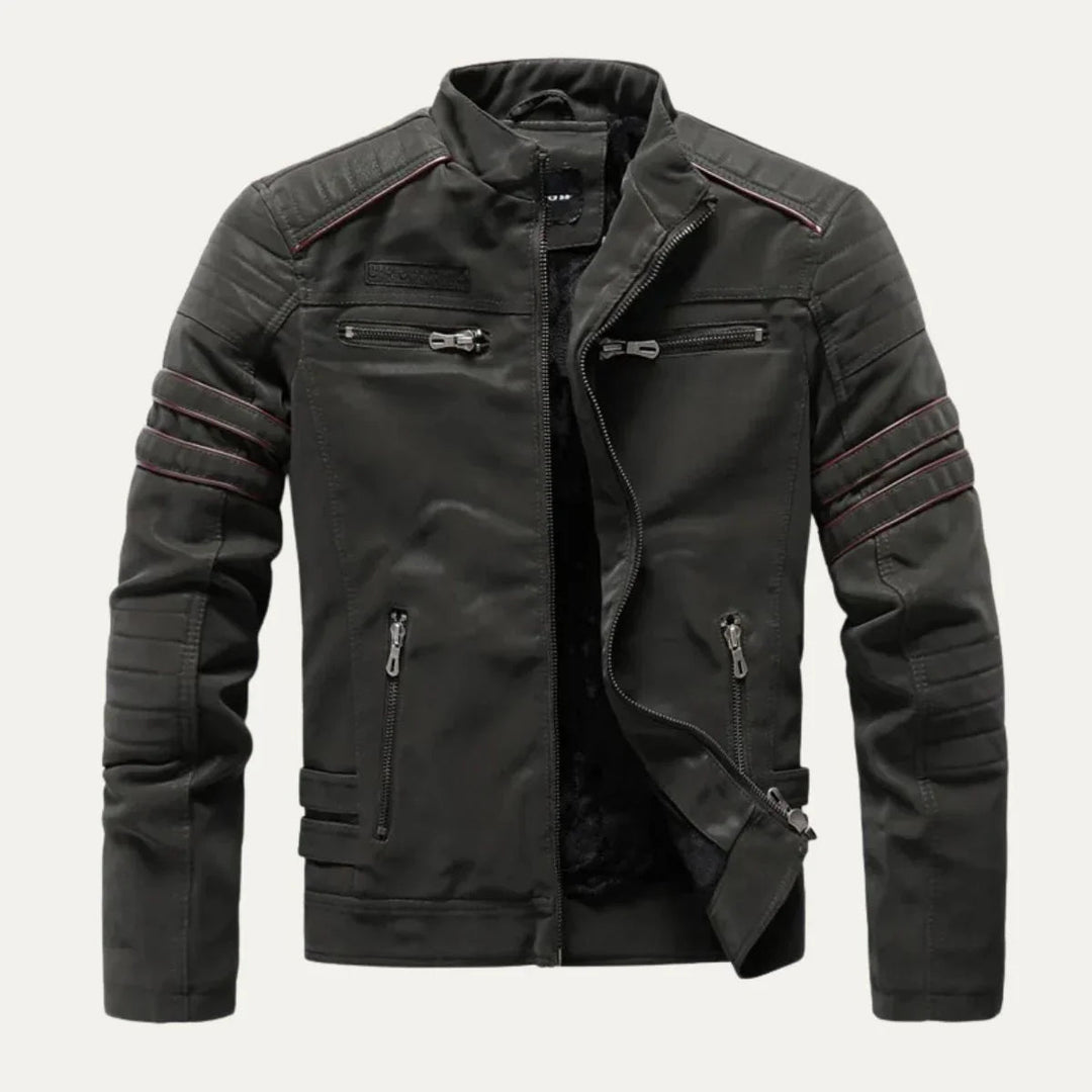 Herre Læderjakke Torino Vintage-Inspireret Regular Fit 1